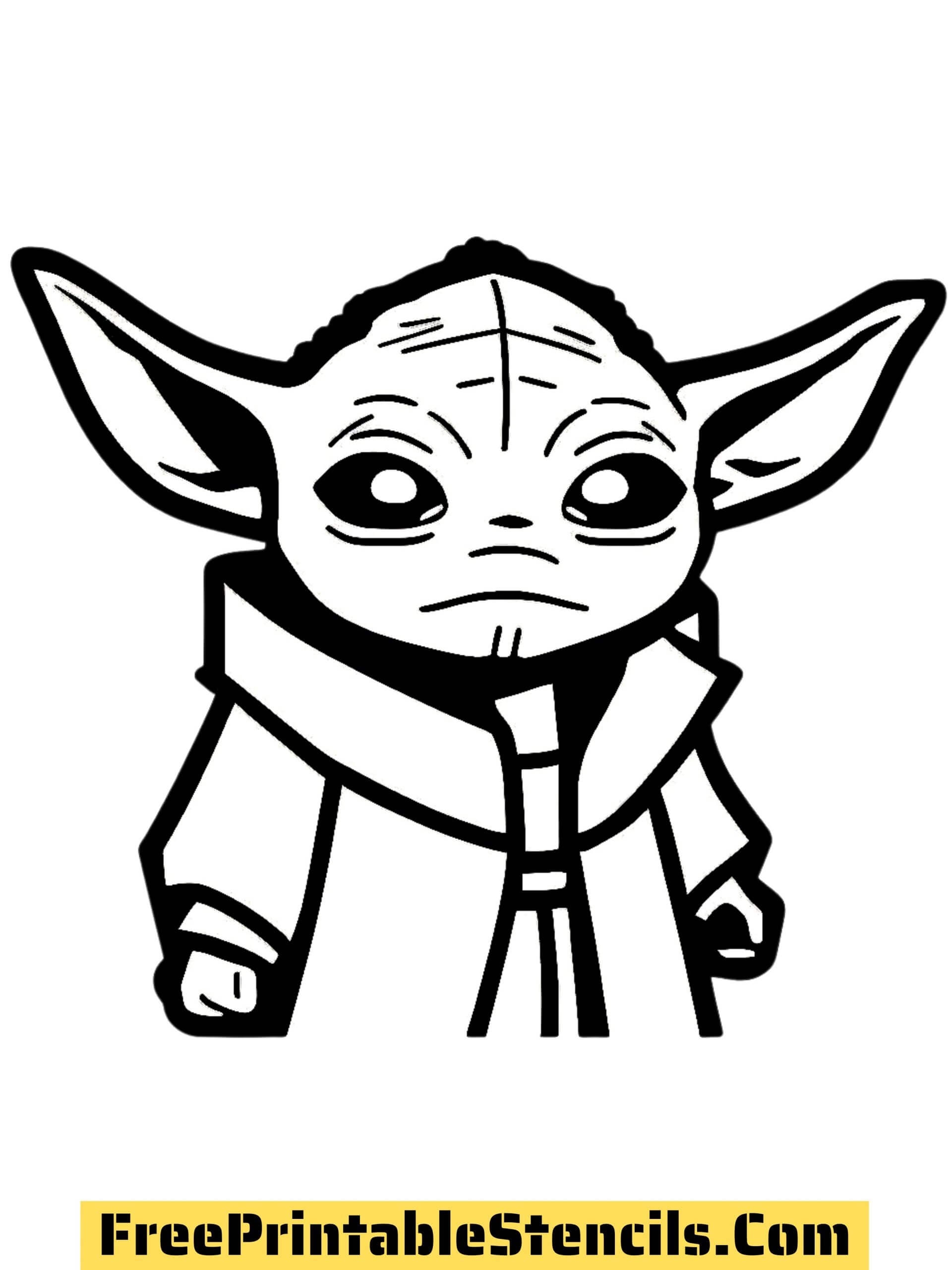 18 Baby Yoda Free Printable Stencils And Silhouettes Free Printable Stencils
