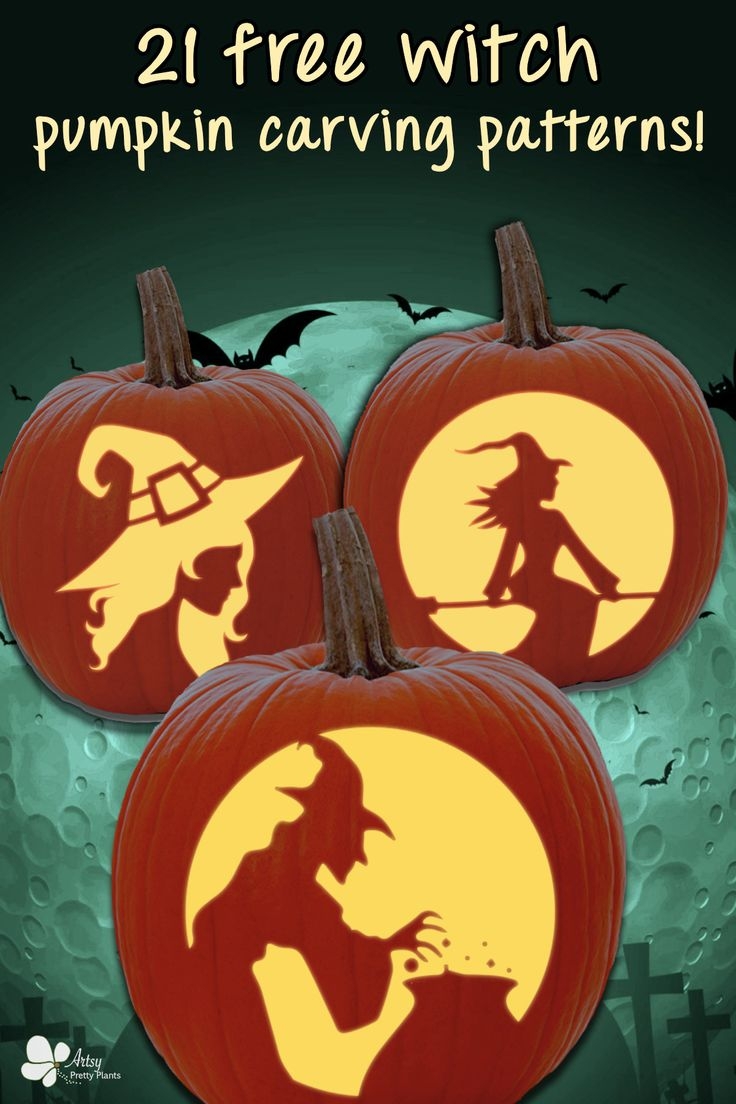 21 Free Witch Pumpkin Carving Patterns