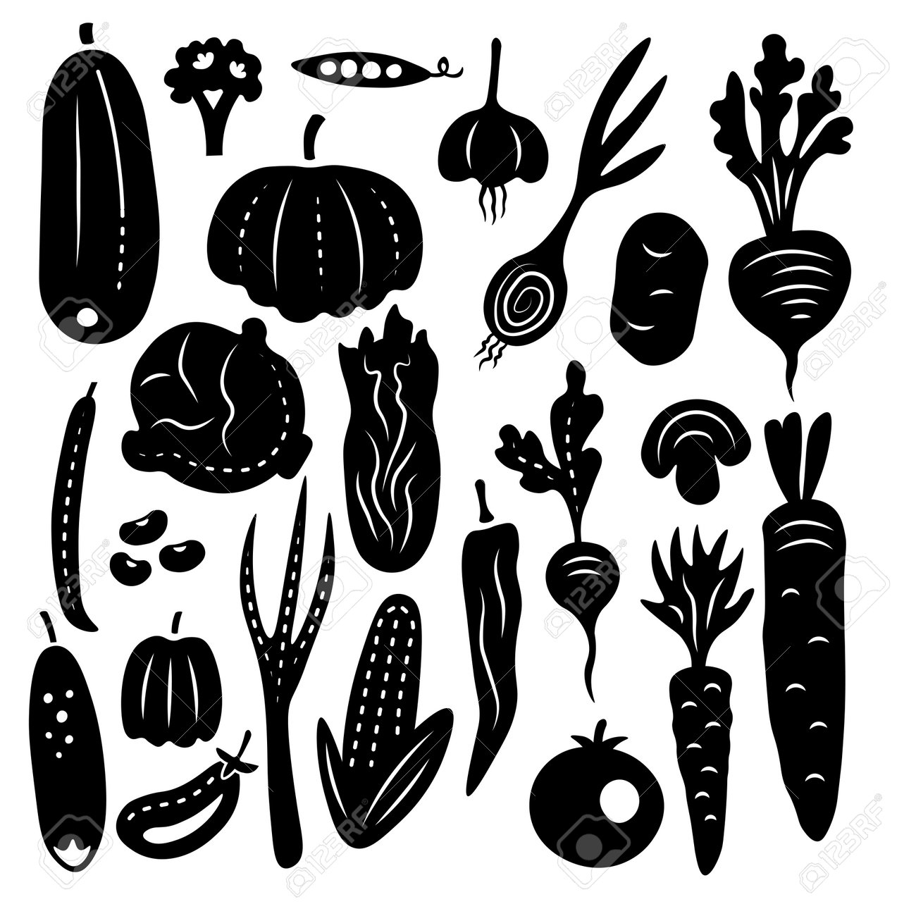 Vegetable Stencils Free Printable