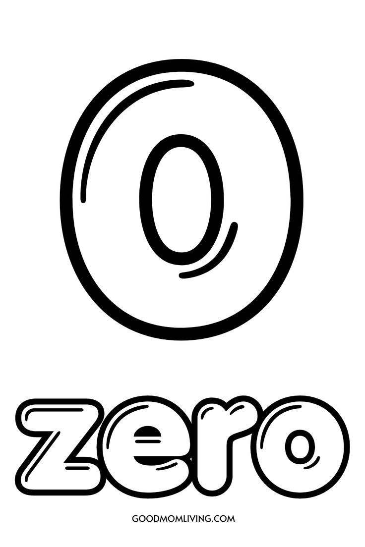 Bubble Number 0 Free Printable Number 0 Bubble Letter
