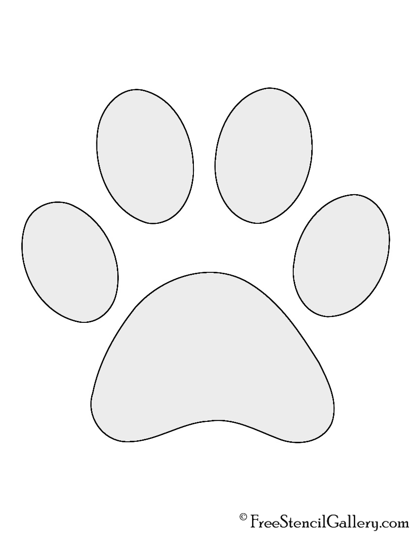 Dog Paw Print Stencil Free Stencil Gallery