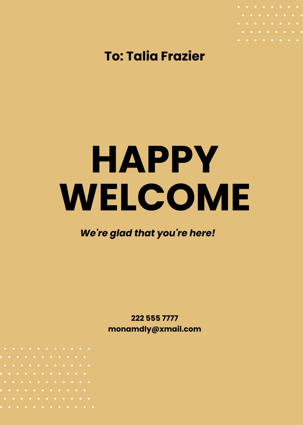 Free Welcome Card Templates Editable And Printable