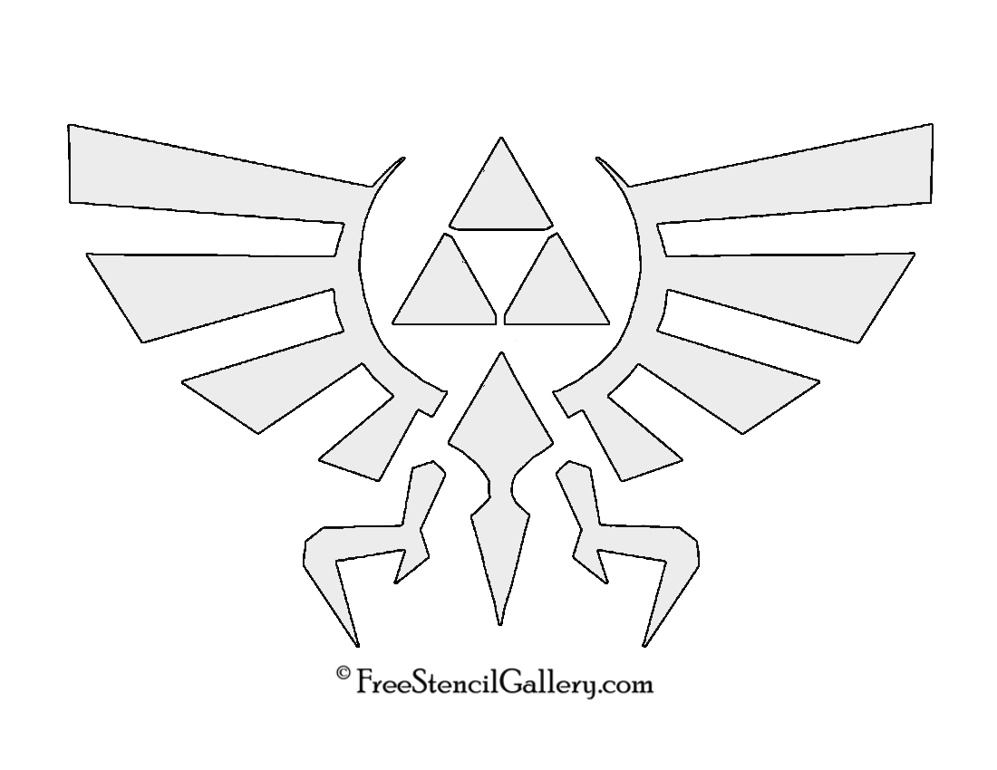 The Legend Of Zelda Triforce Symbol Stencil Free Stencil Gallery