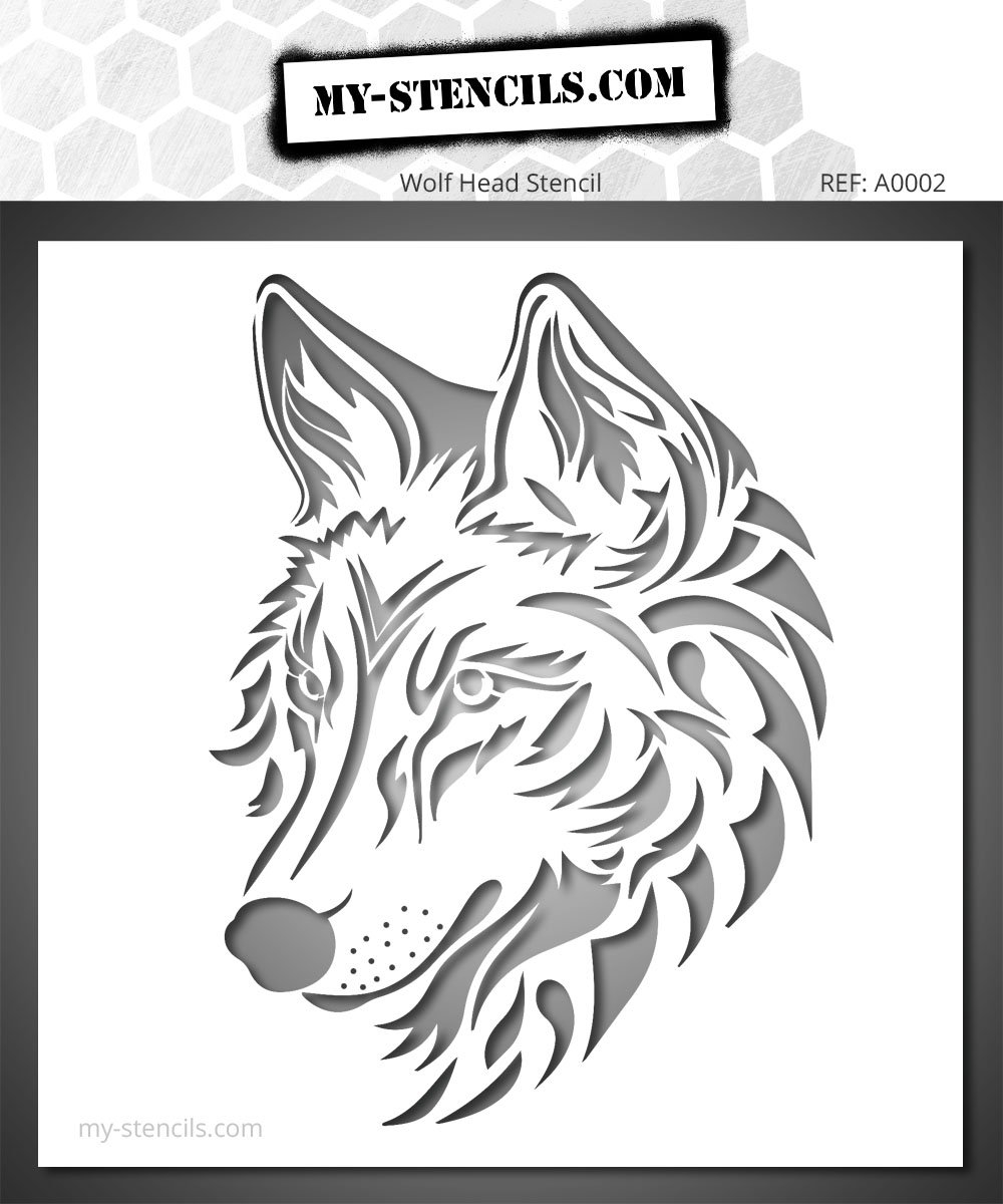 Wolf Head Stencil My Stencils