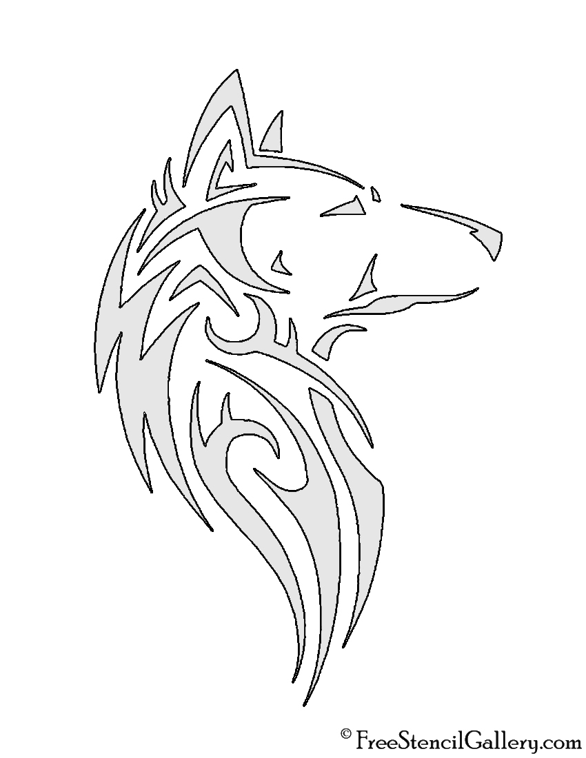 Wolf Tribal Stencil Free Stencil Gallery