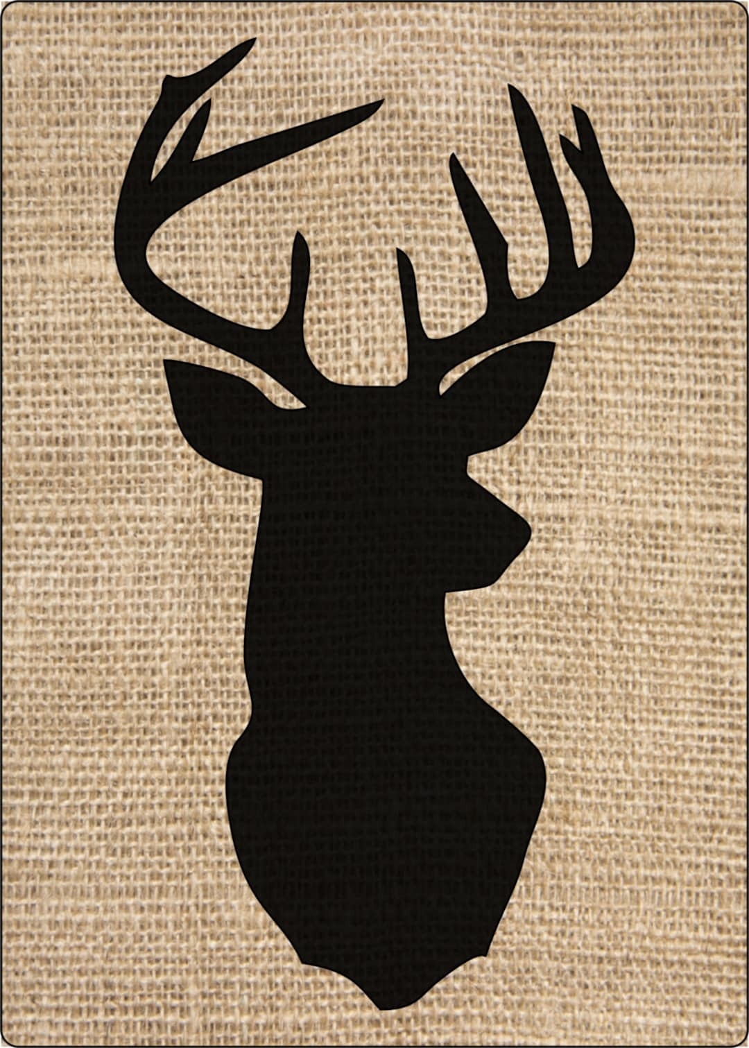 Small Free Deer Head Stencil Printable