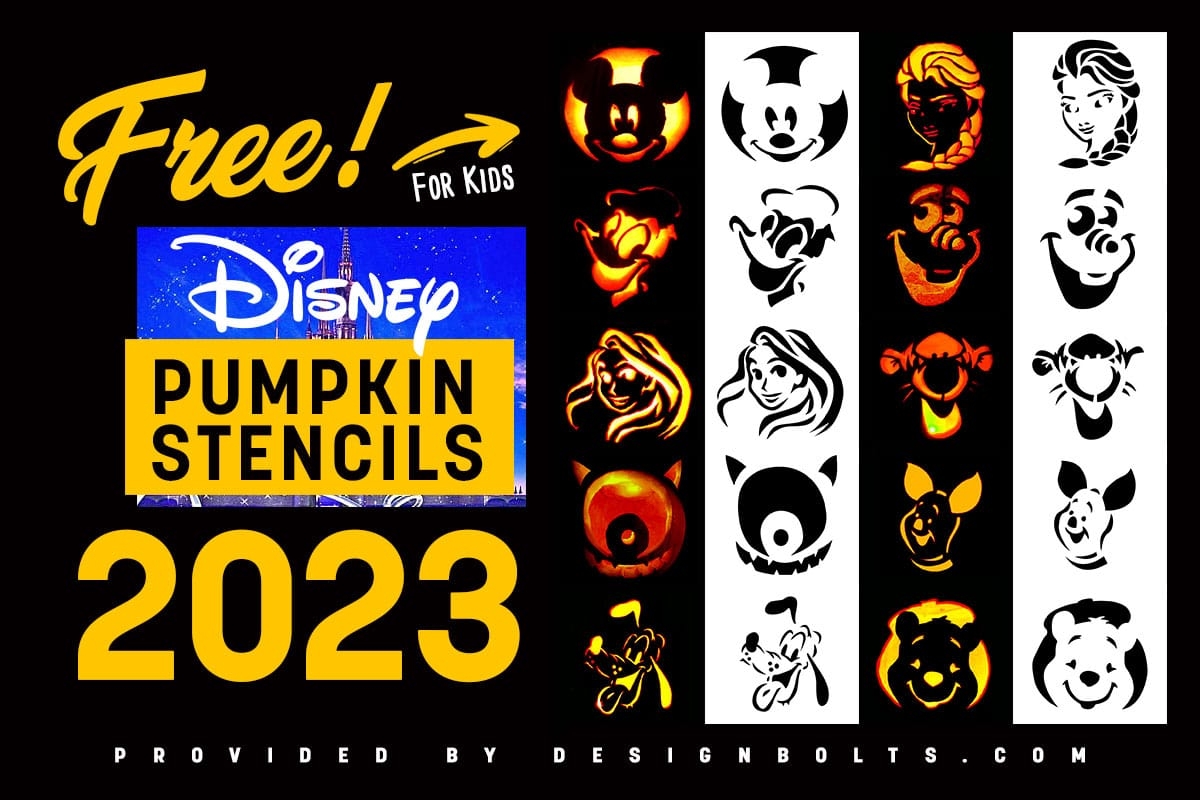 10 Free Disney Halloween Pumpkin Carving Stencils 2023 For Kids Designbolts