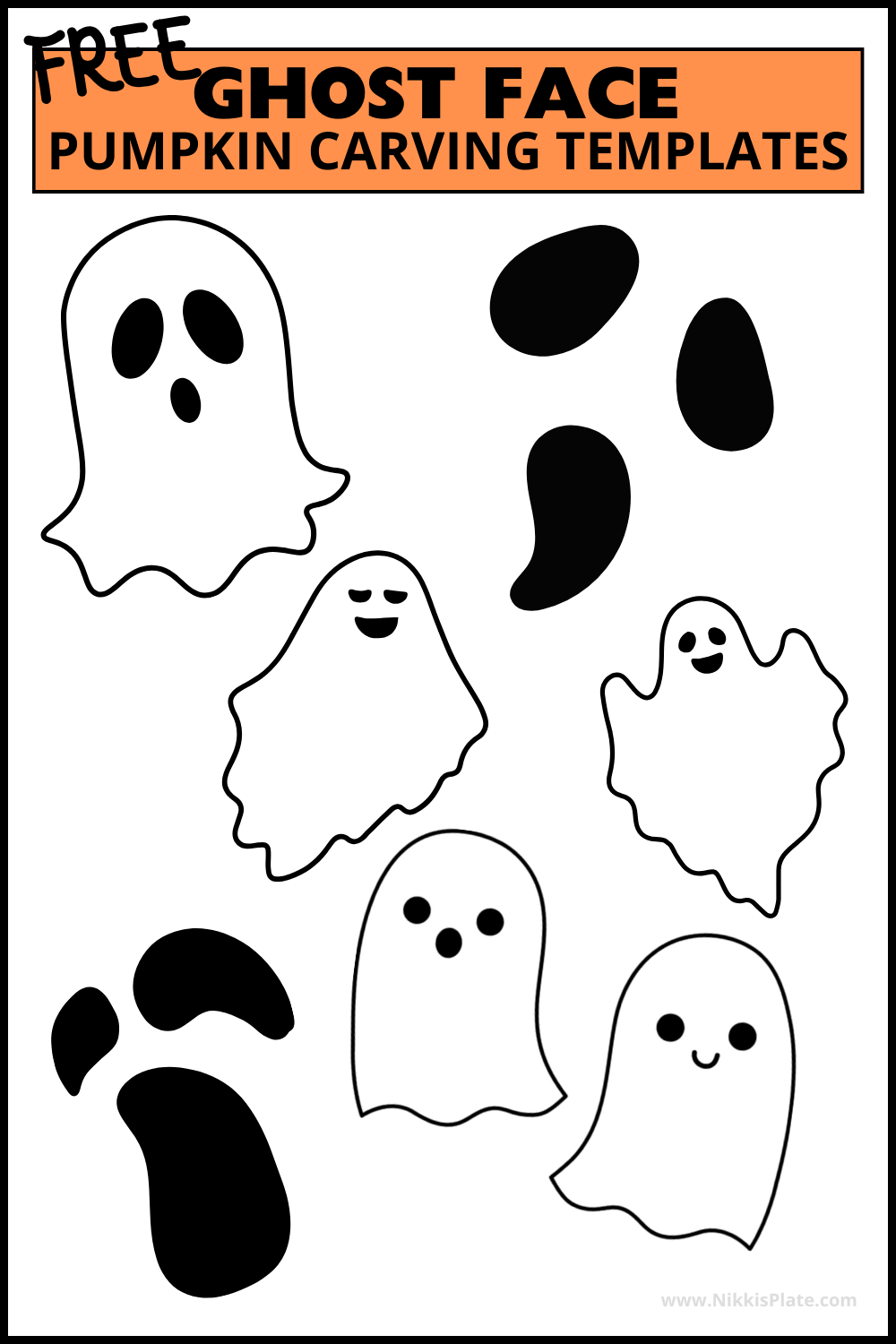 Ghost Pumpkin Stencils Free Printable