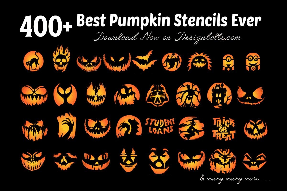 10 Free Scary Pumpkin Carving Stencils 2024 Designbolts