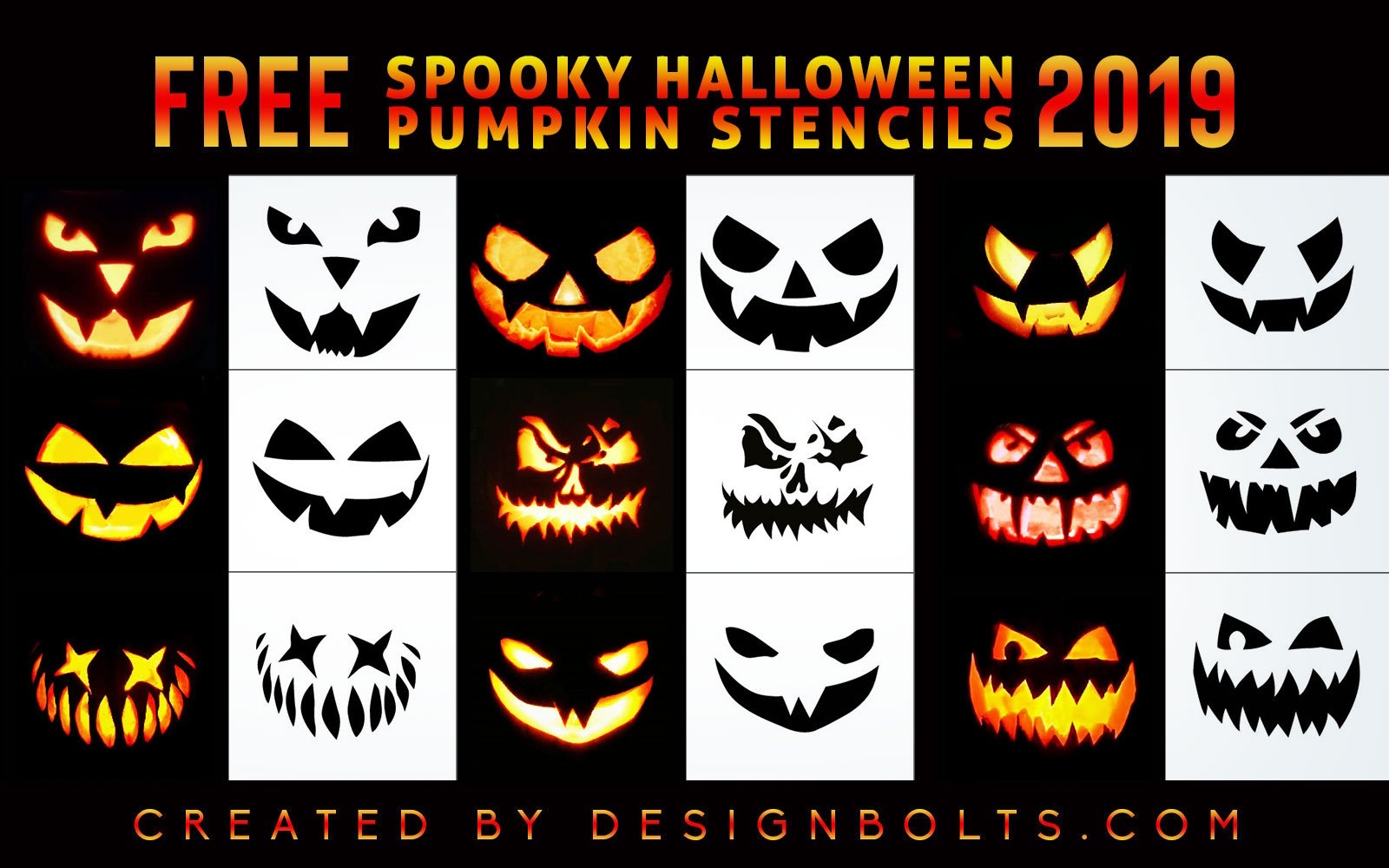 Free Printable Vampire Pumpkin Carving Stencils