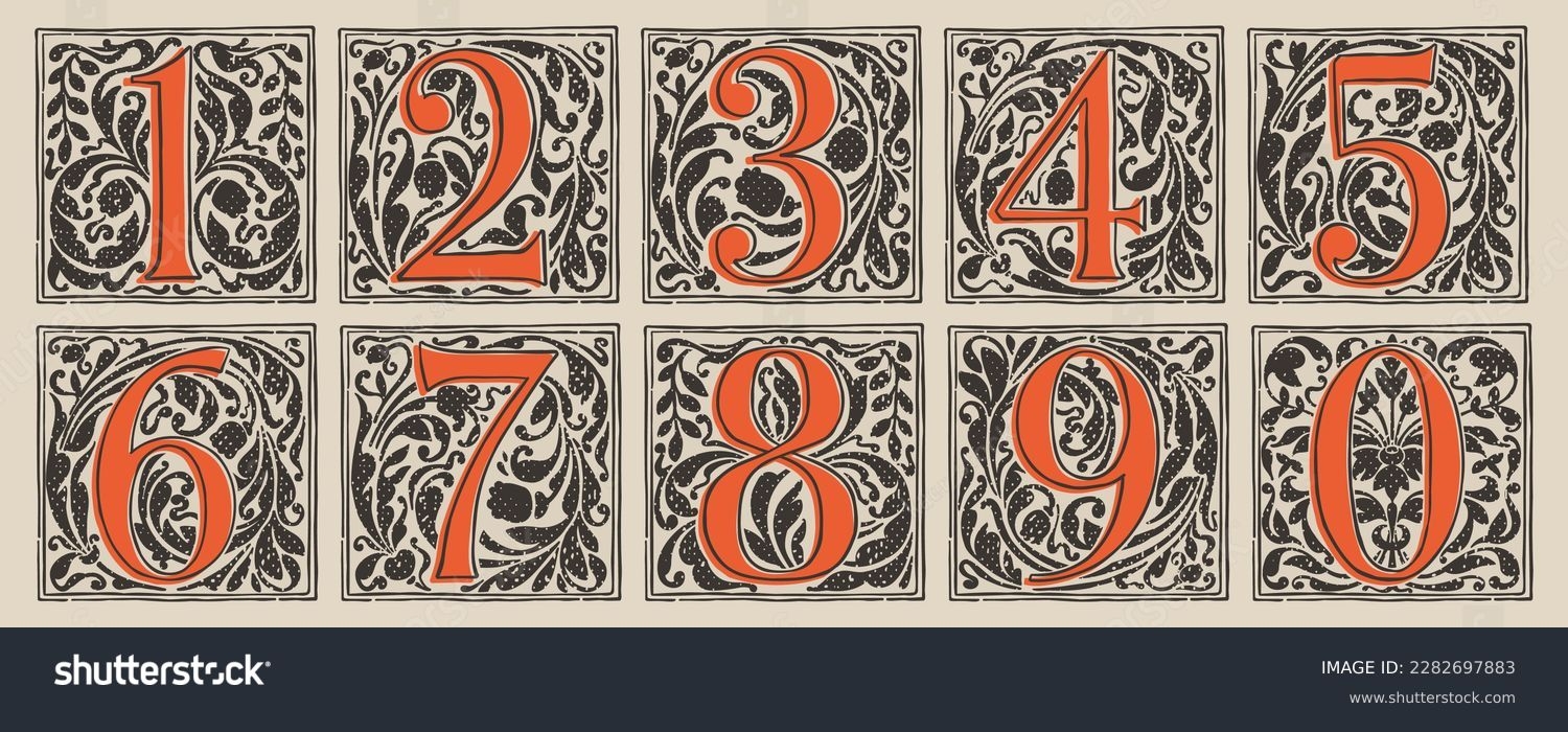 10 Thousand Gothic Numbers Royalty Free Images Stock Photos Pictures Shutterstock