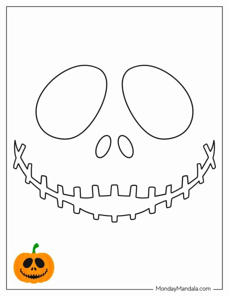 Jack Skellington Pumpkin Stencil Free Printable