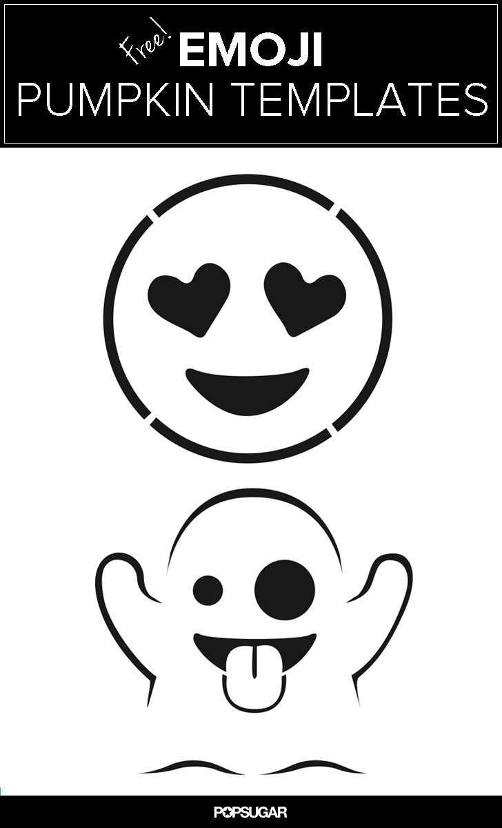 Emoji Pumpkin Stencils Free Printable