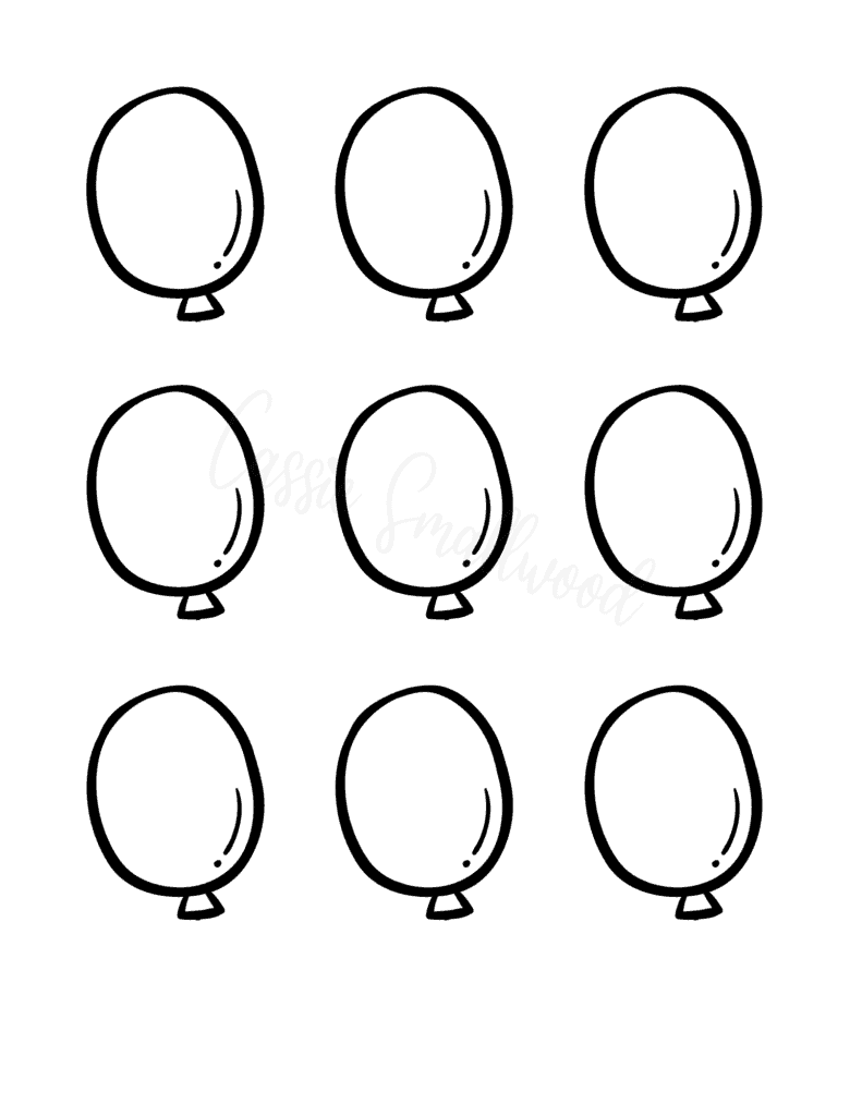 Balloon Stencils Free Printable
