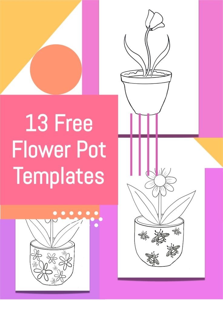 13 Free Flower Pot Templates