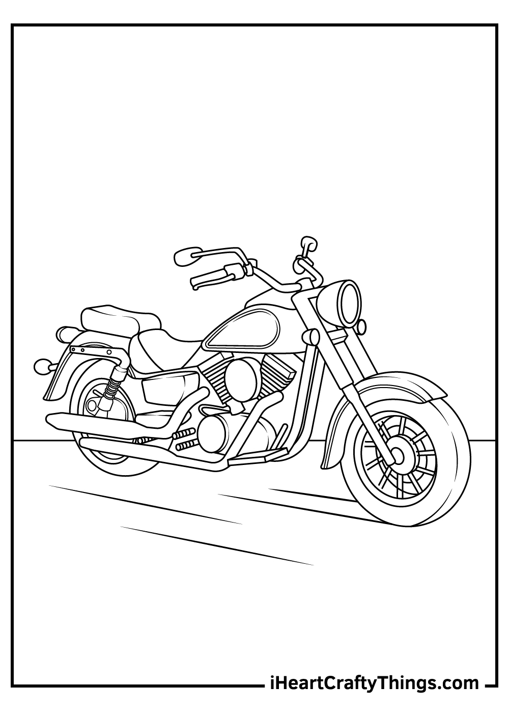 Free Printable Motorcycle Stencils