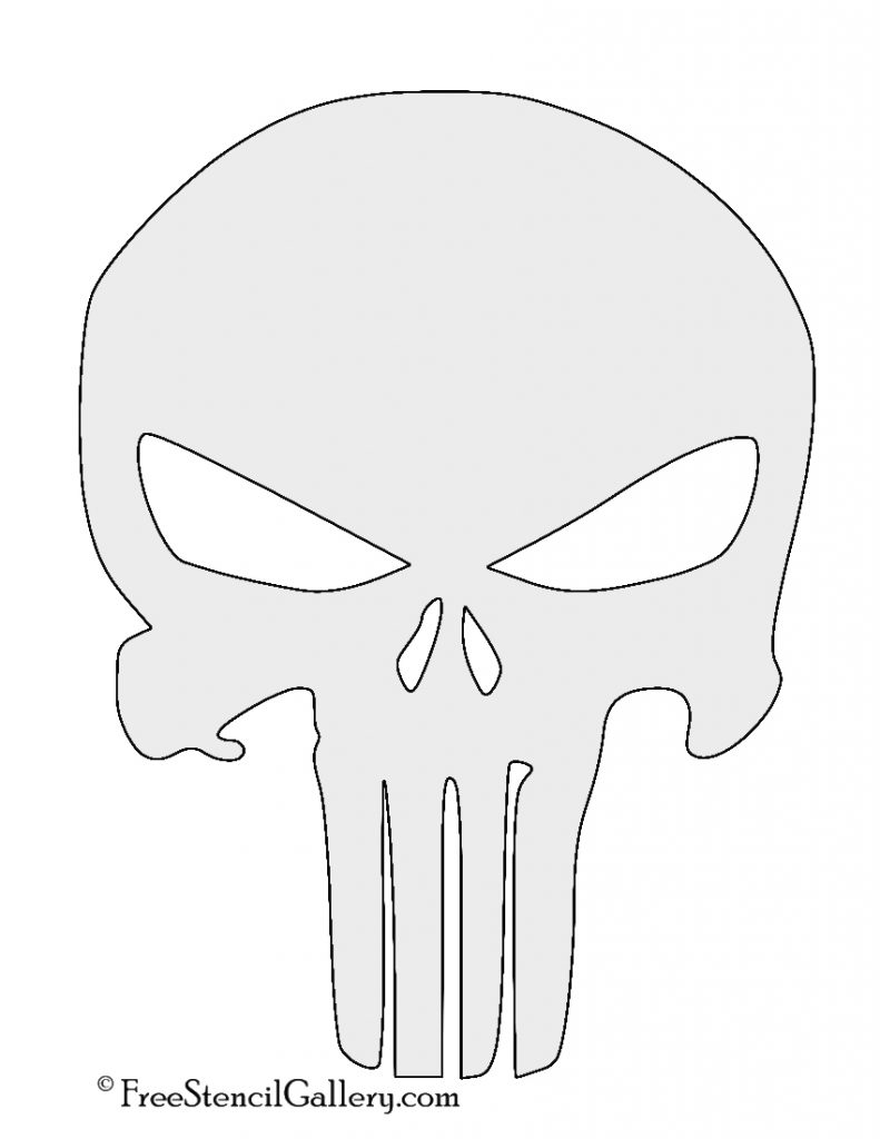 Punisher Pumpkin Stencil Printable Free