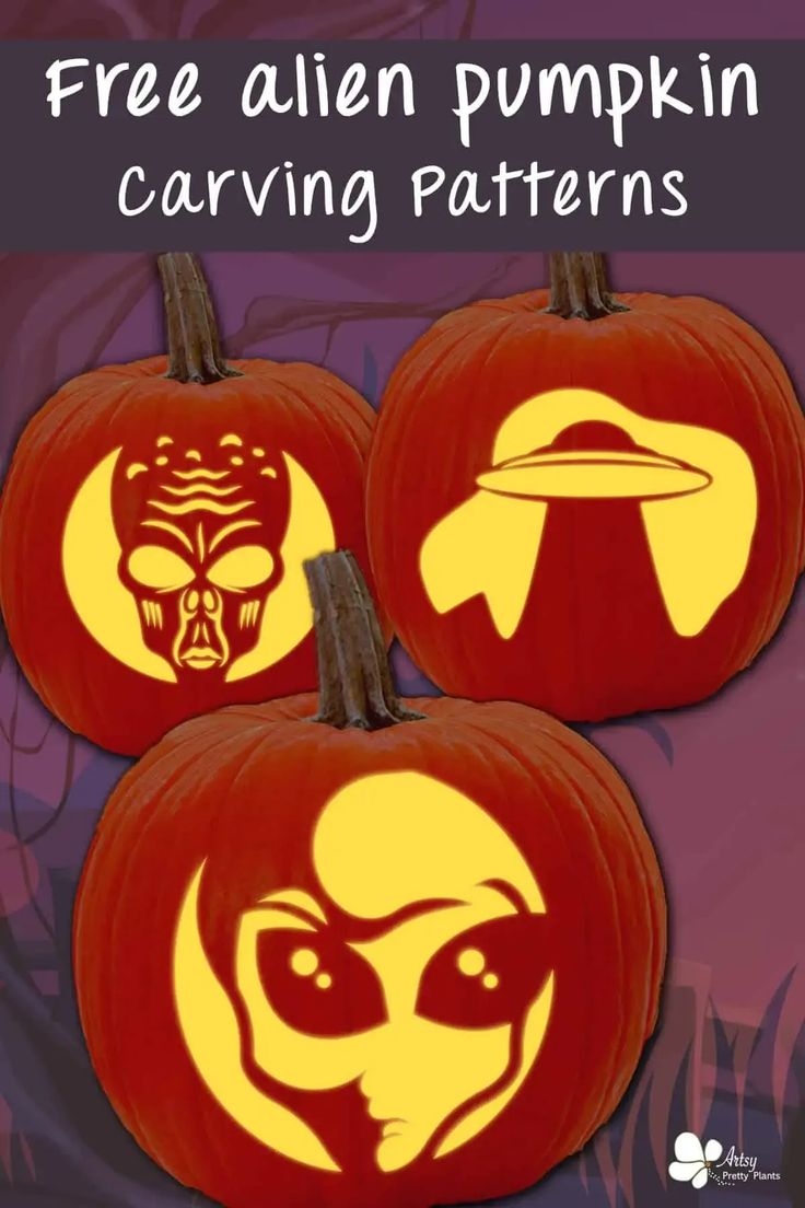 15 Unique Alien Pumpkin Carving Stencils For Free 
