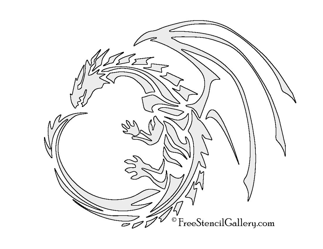 Free Printable Dragon Stencils
