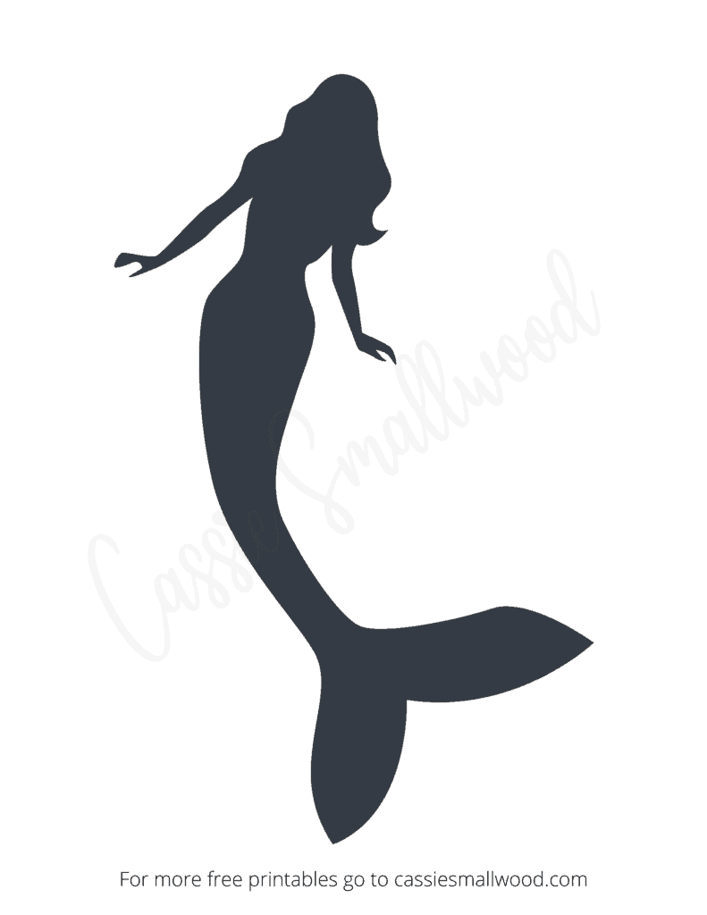 Free Printable Mermaid Stencil