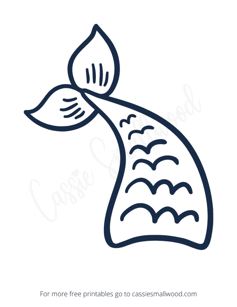 Free Printable Stencil Mermaid