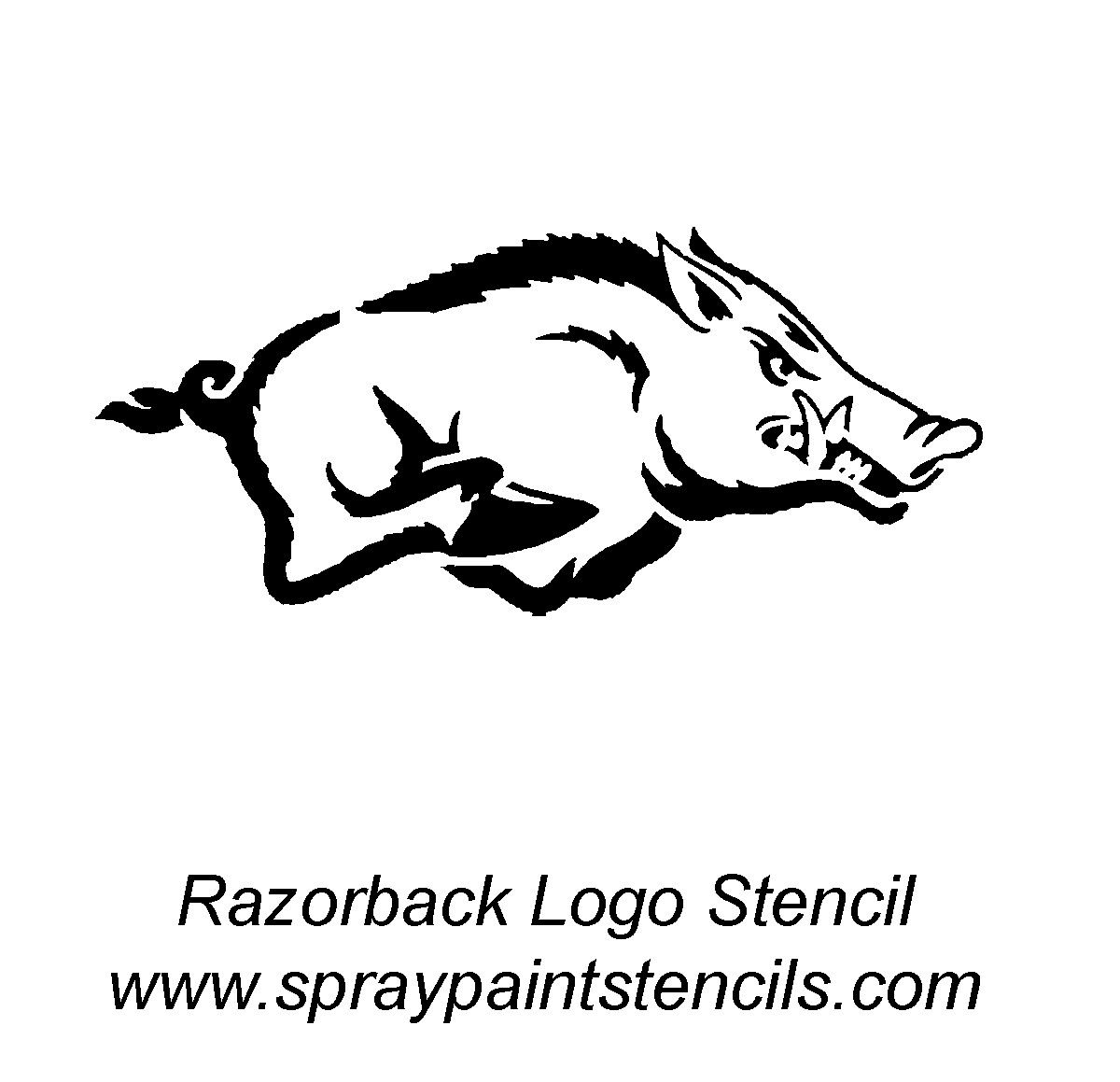 Free Printable Arkansas Razorback Stencil