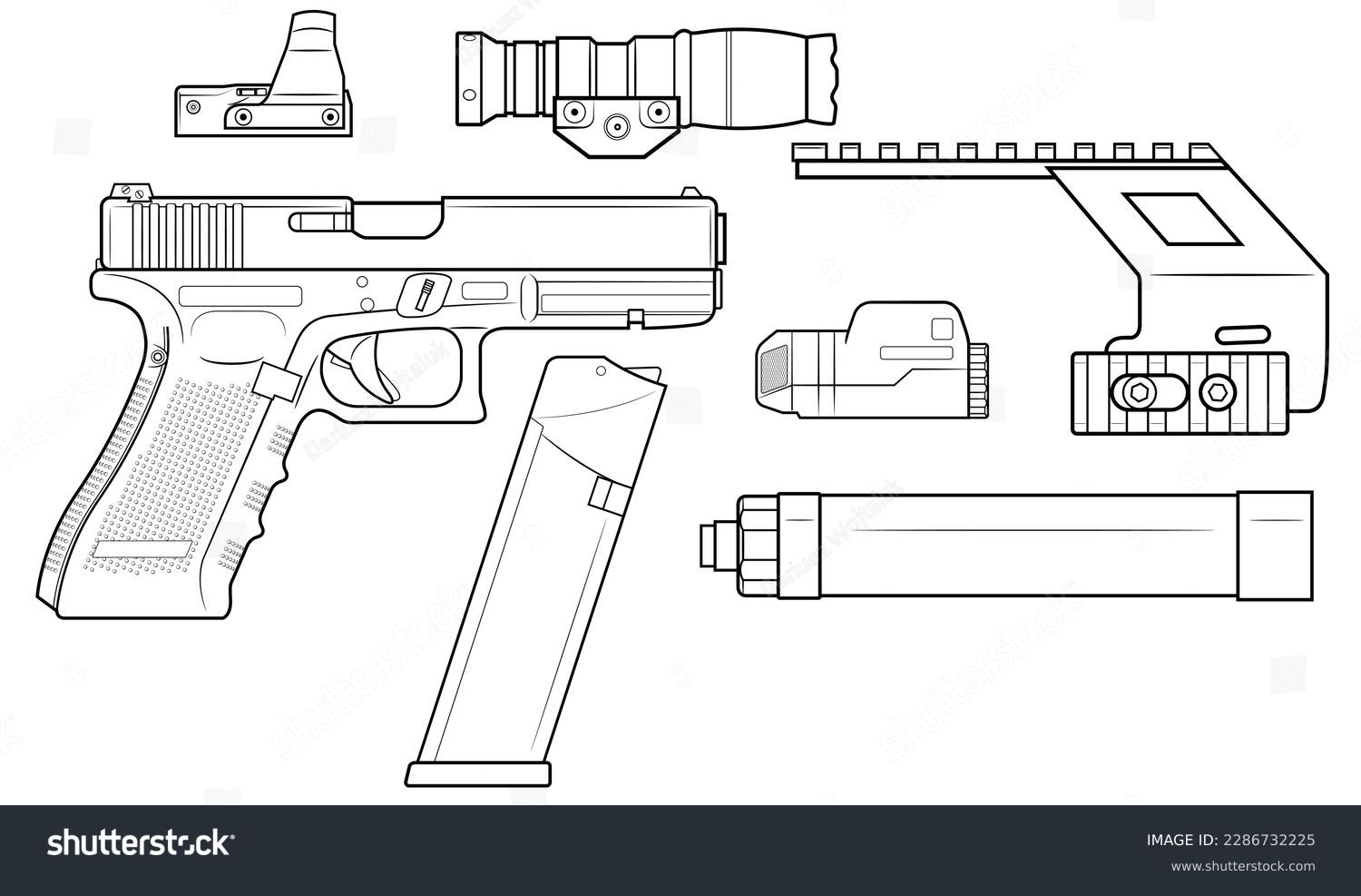 2 112 9mm Gun Stock Vectors And Vector Art Shutterstock