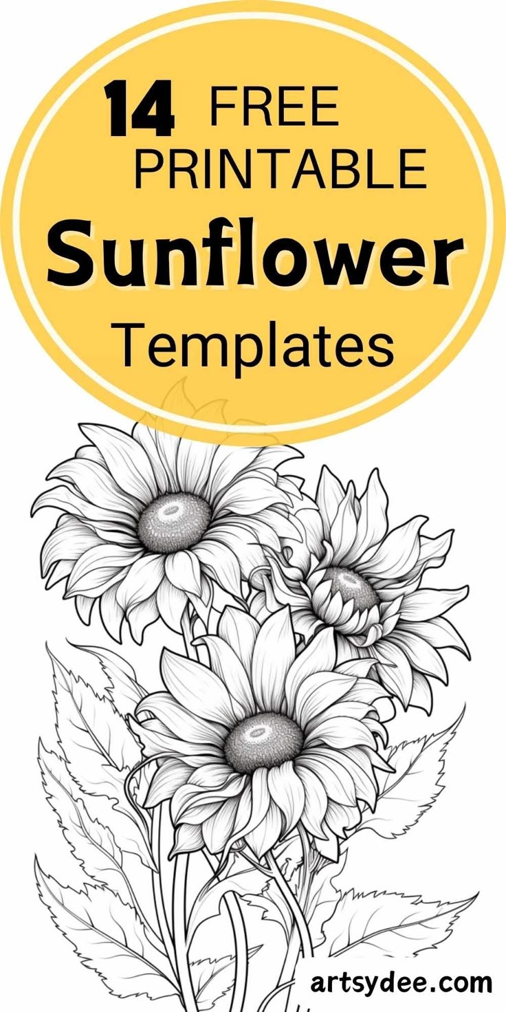 Sunflower Stencils Free Printable