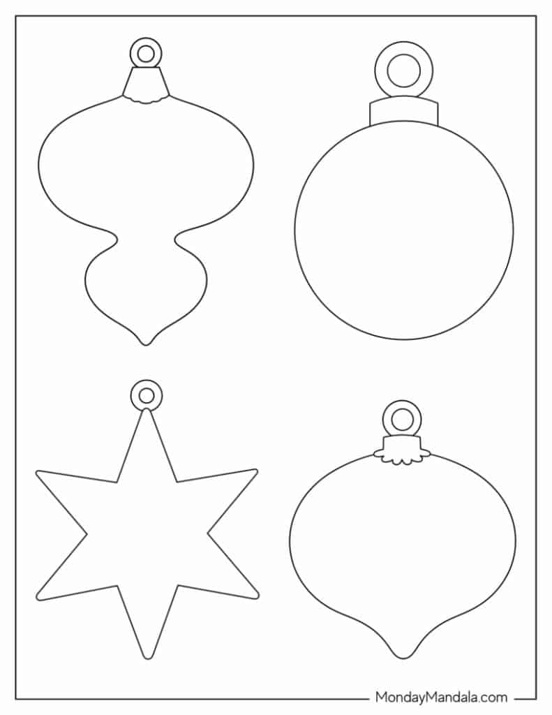Christmas Ornament Stencil Free Printable
