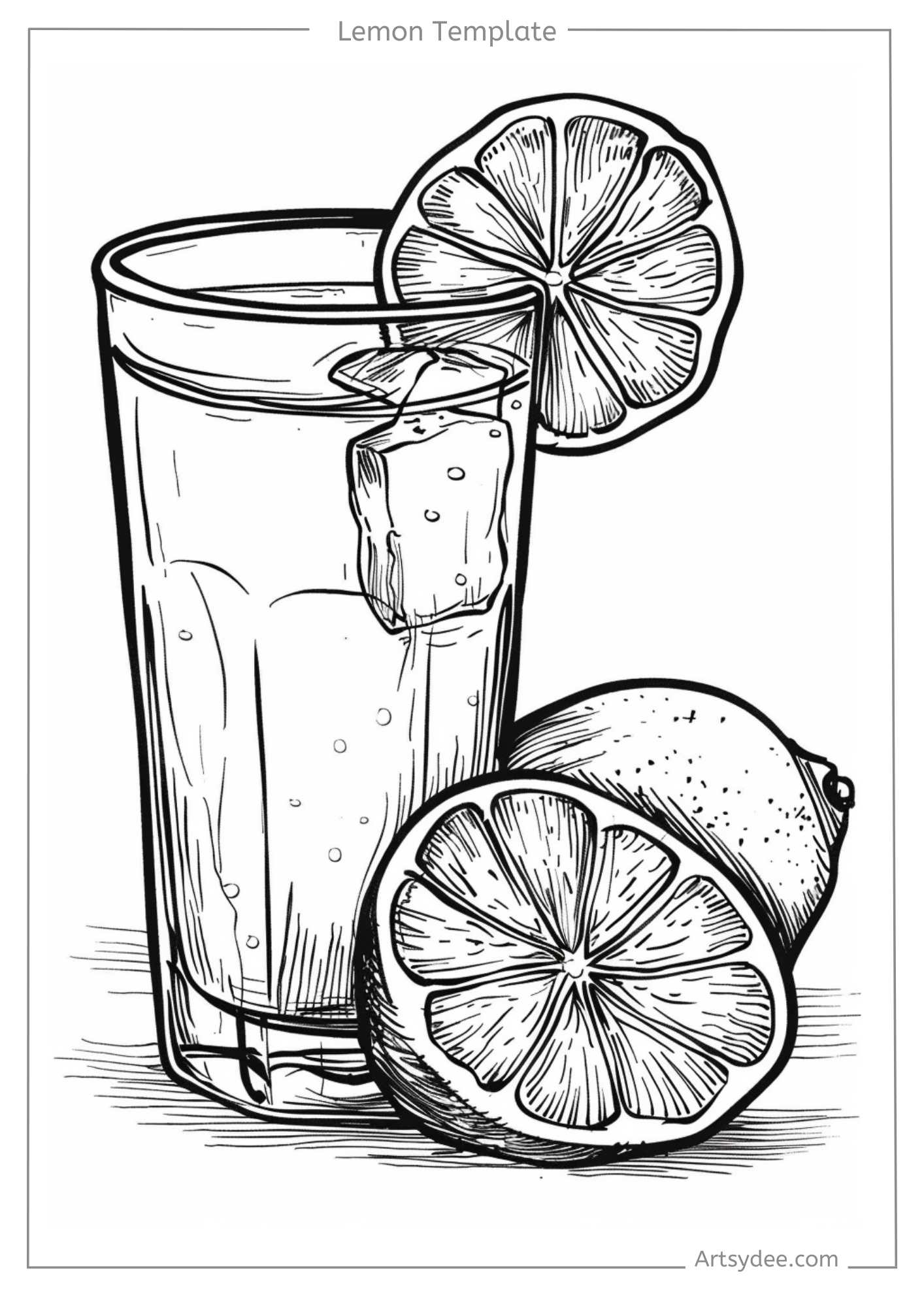 21 FREE Fruity Lemon Template Printables Artsydee Drawing Painting Craft Creativity