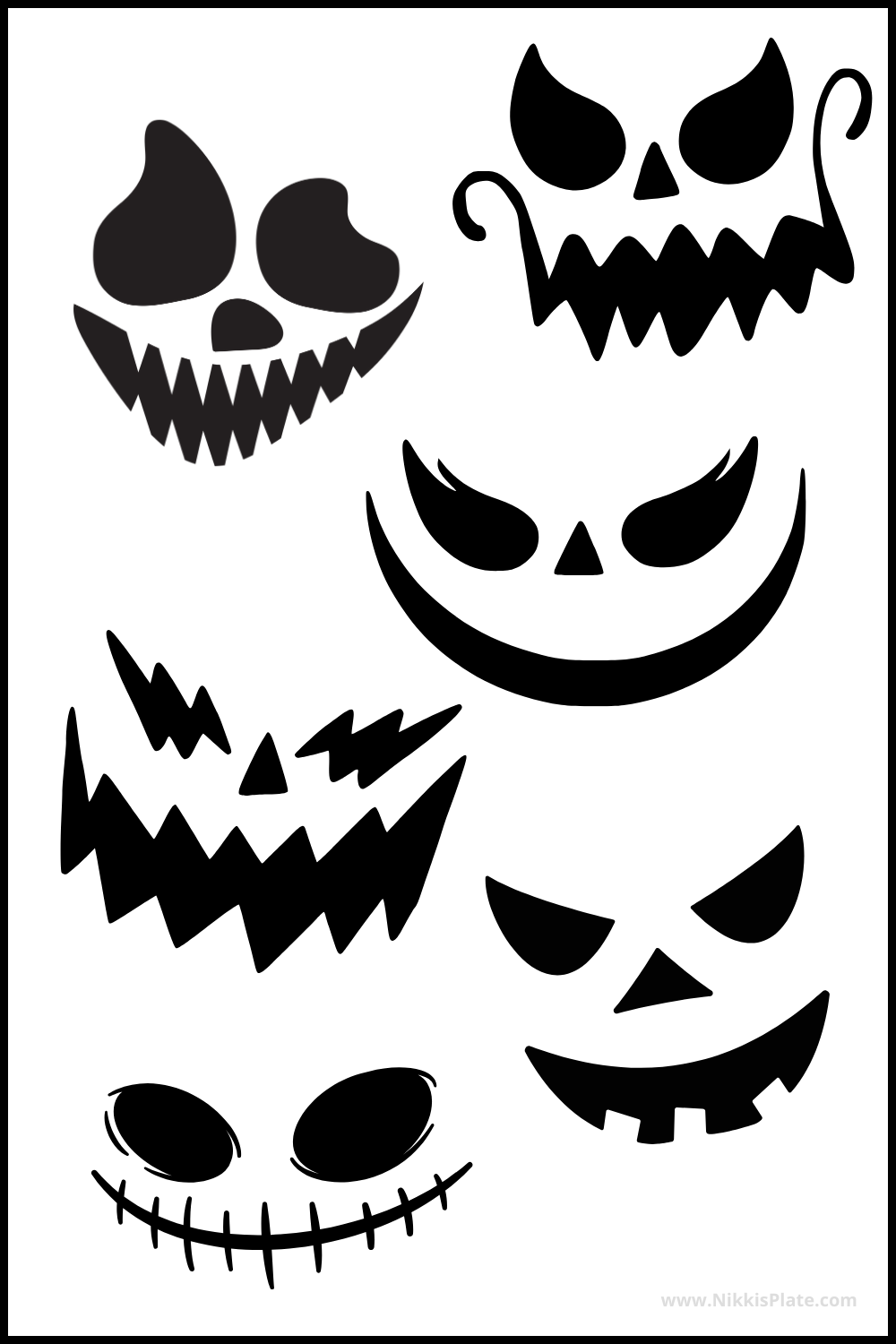 Printable Scary Pumpkin Stencil Free