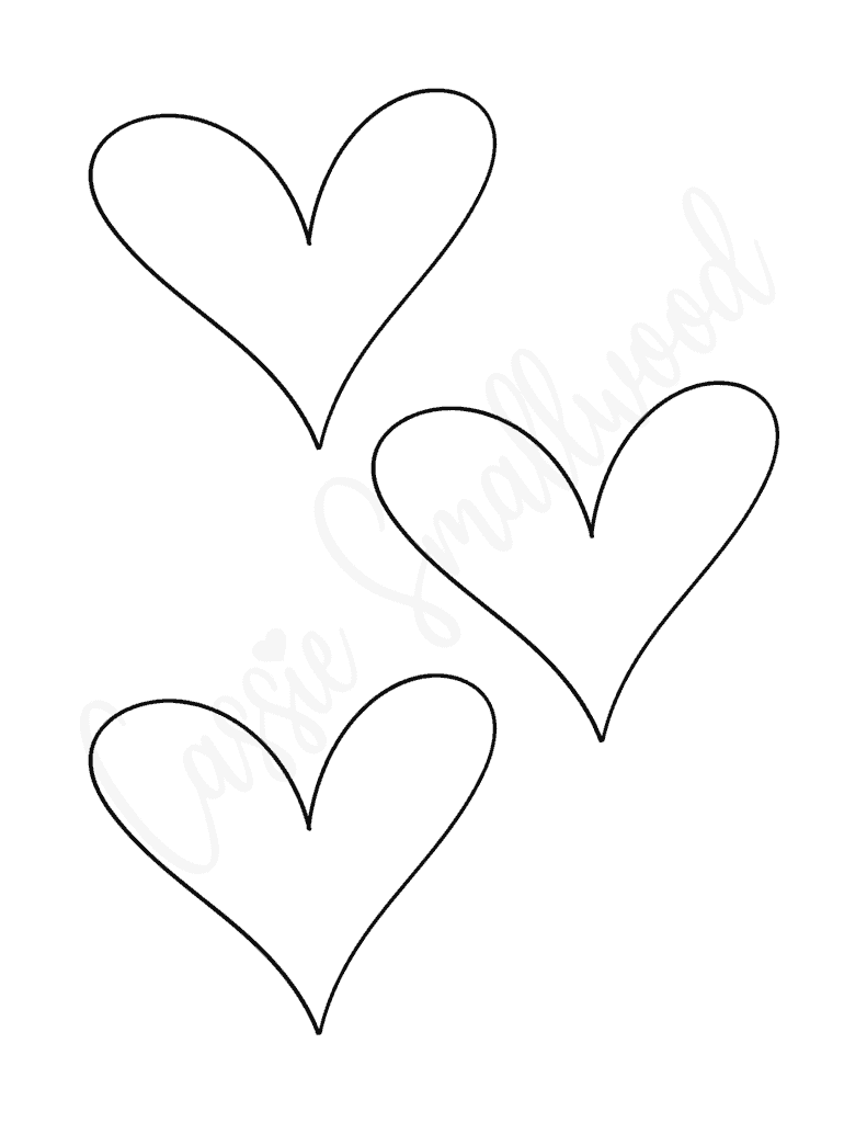 Two Hearts Free Printable Stencil