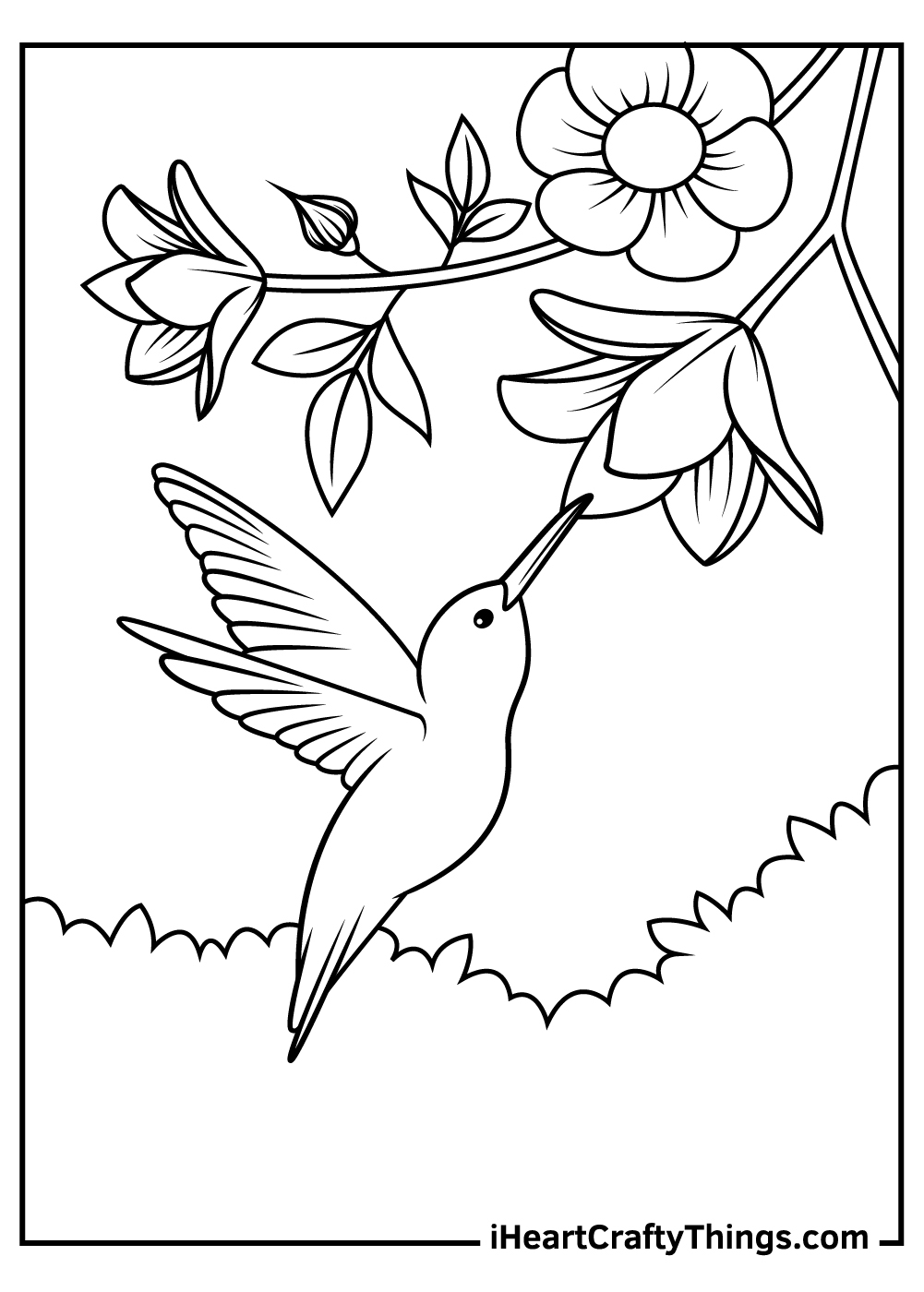 Free Printable Stencil Humming Bird