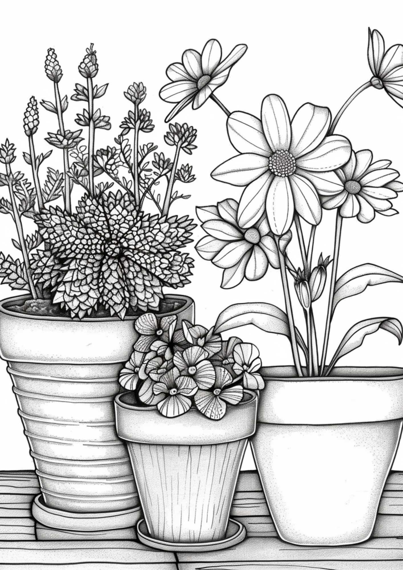 Free Printable Flowerpot Stencil