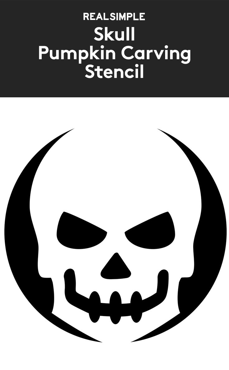 Free Skull Pumpkin Stencil Printable