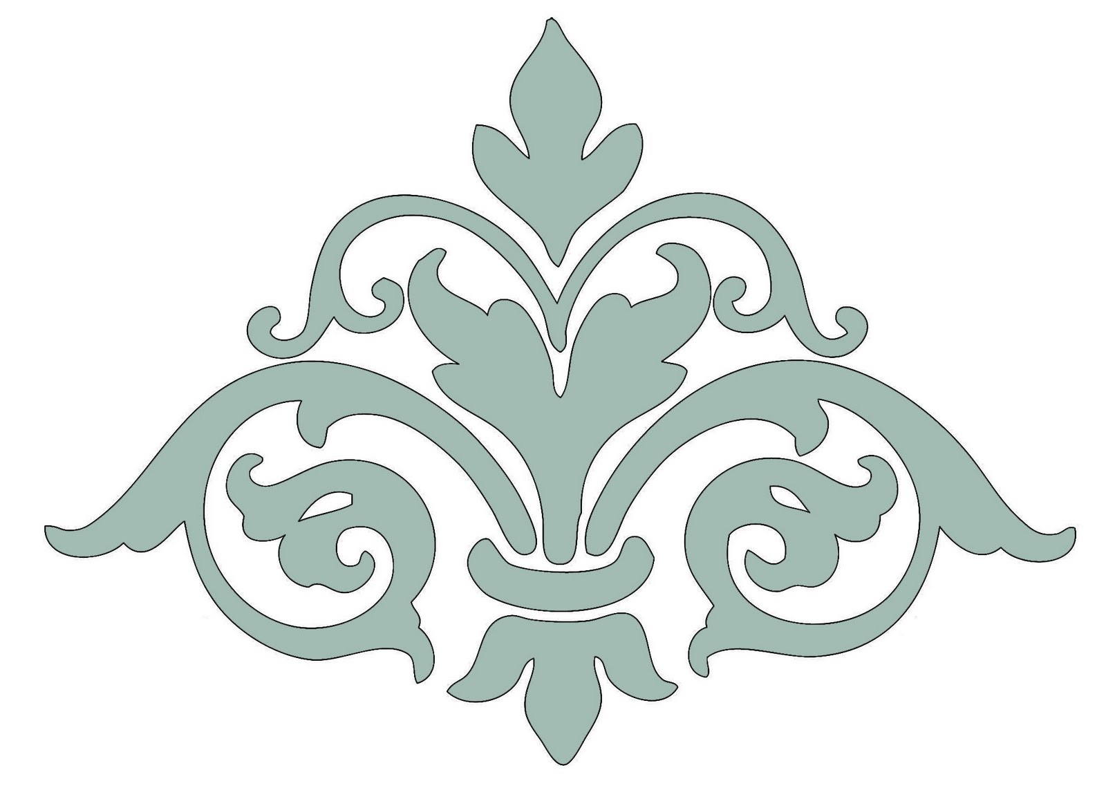 3 Damask Image Clipart The Graphics Fairy