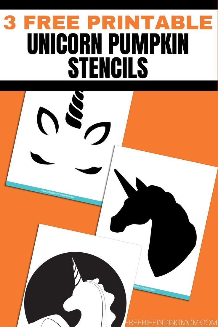 Free Printable Pumpkin Carving Unicorn Stencils