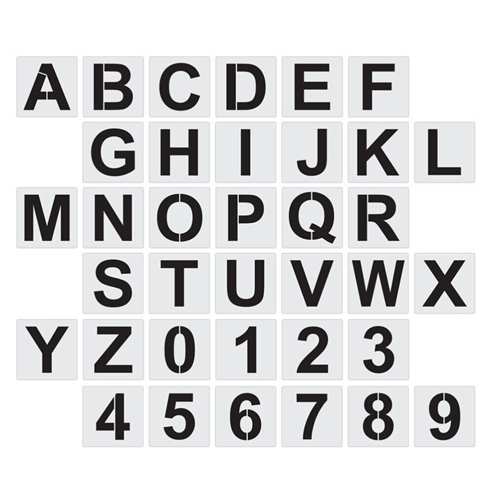 3 Inch Number Stencils Painting Mailbox Numbers Template Alphabet Letters Mould EBay