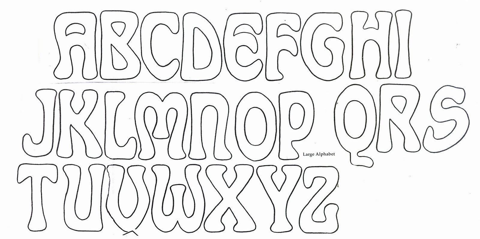 4 Alphabet Outline Templates PDF