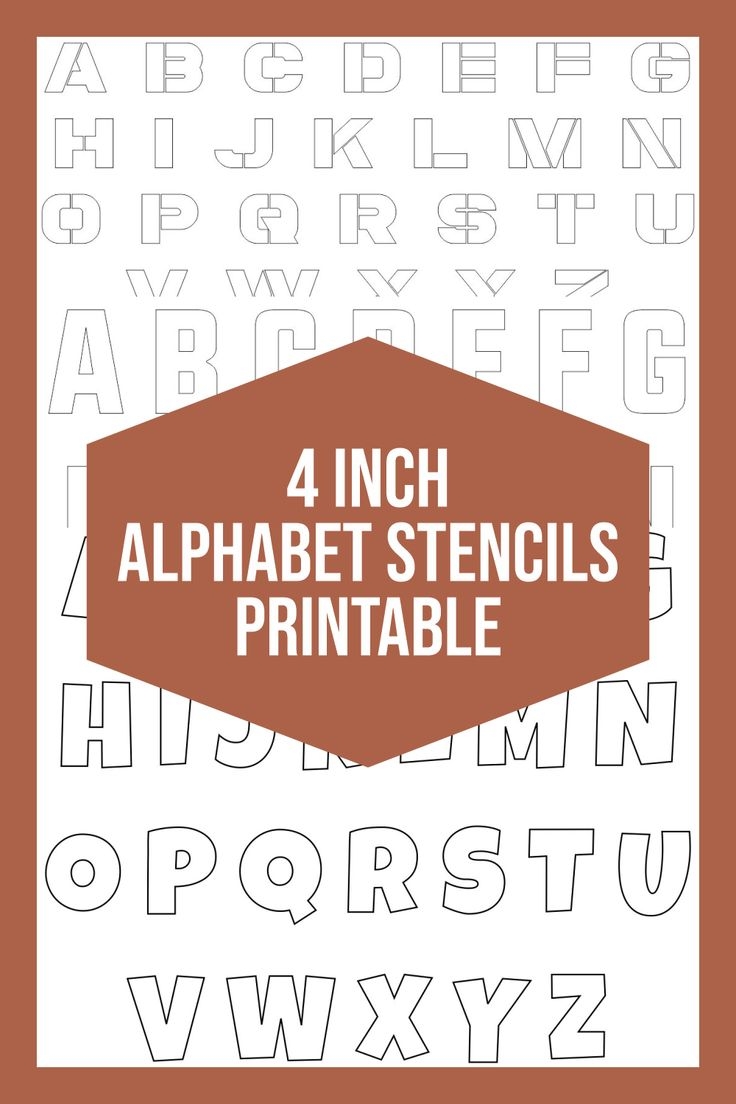 4 Inch Alphabet Stencils 10 Free PDF Printables Printablee