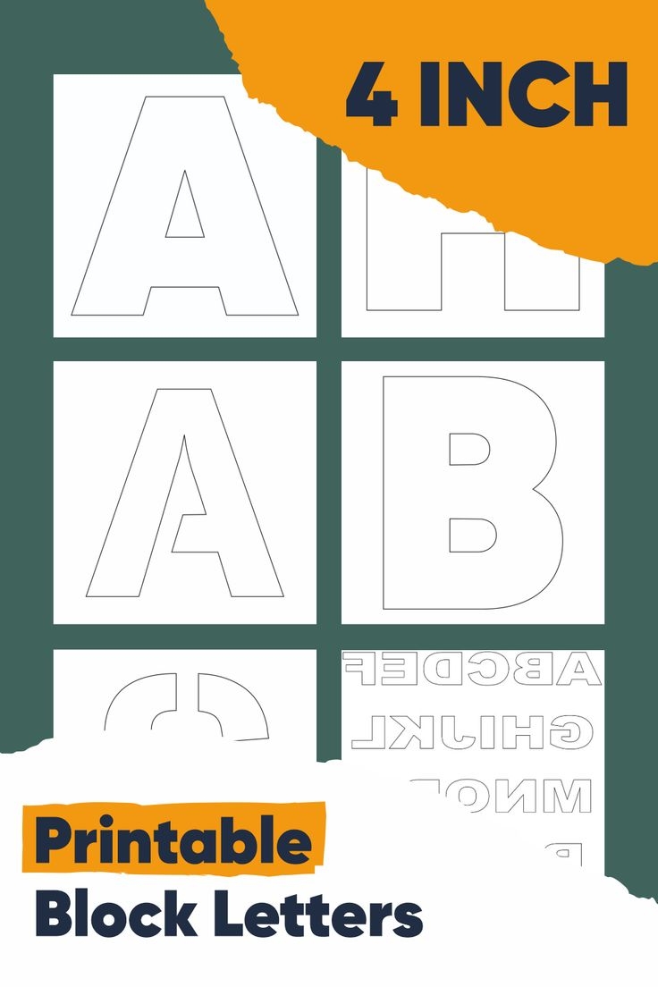 4 Inch Block Letters 13 Free PDF Printables Printablee