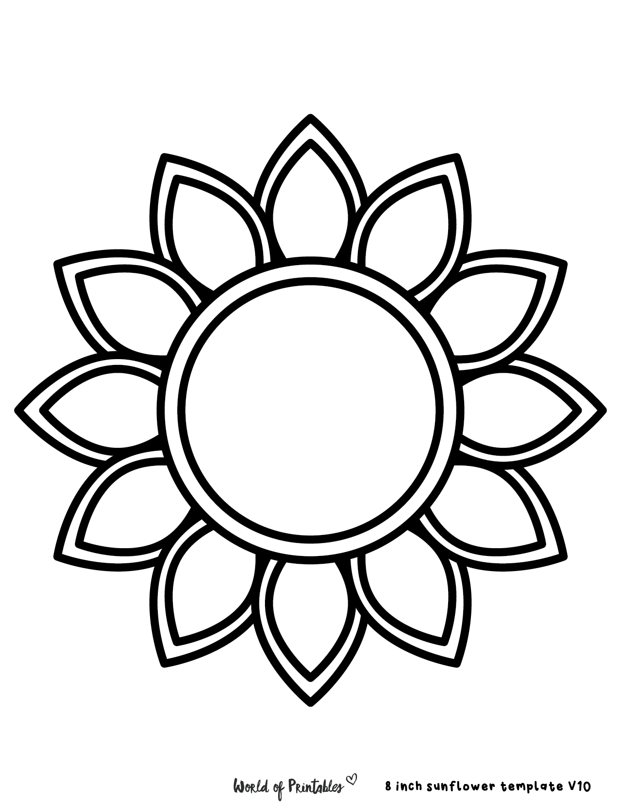 40 Best Sunflower Templates World Of Printables
