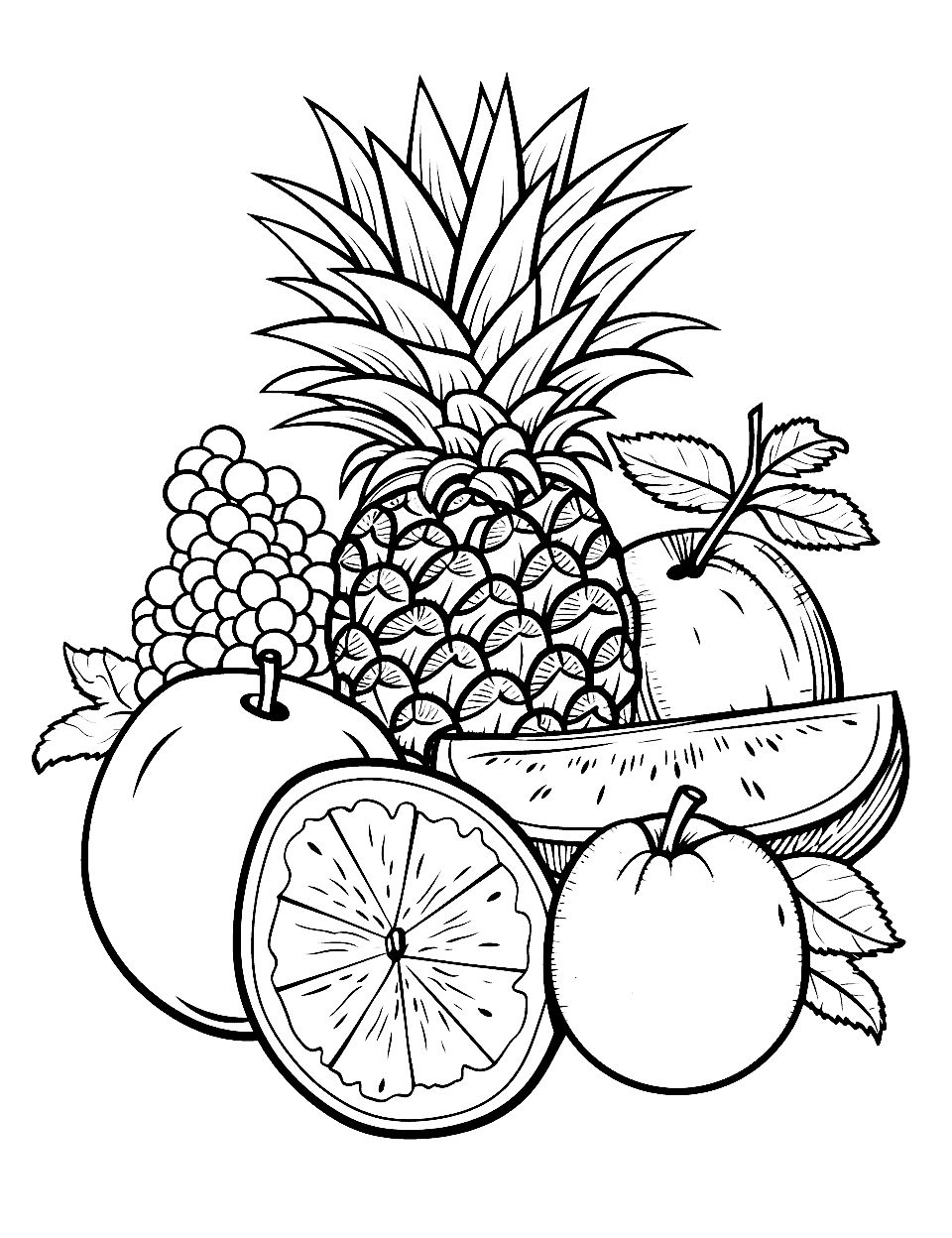 40 Fruit Coloring Pages Free Printable Sheets