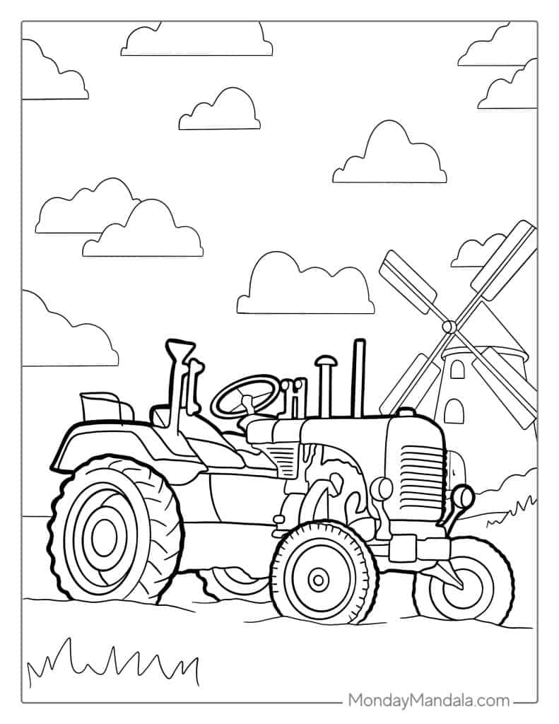 40 Tractor Coloring Pages Free PDF Printables 