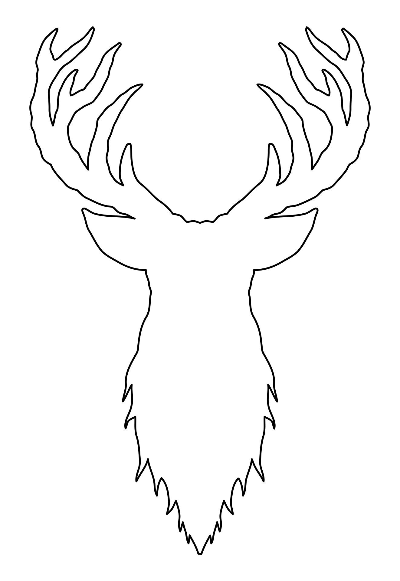 Free Printable Deer Head Stencil