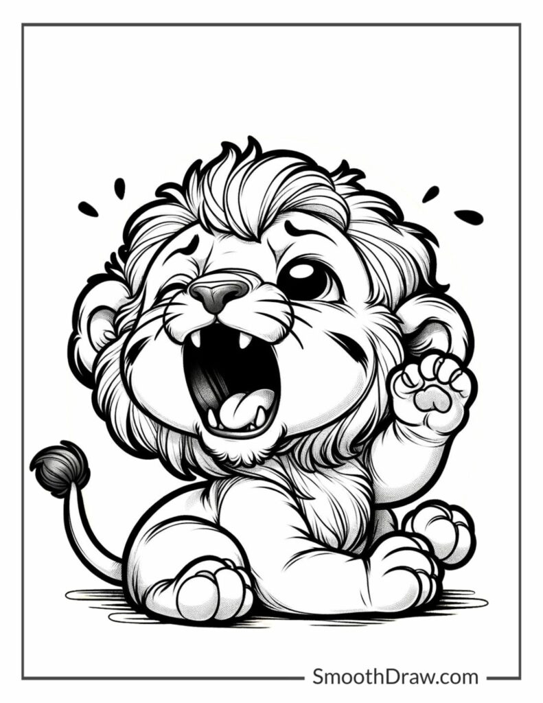 46 Lion Coloring Pages Lion King Cartoon Realistic Pages
