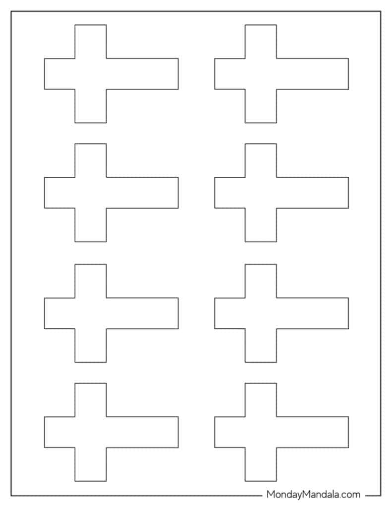 48 Cross Templates Free PDF Printables 