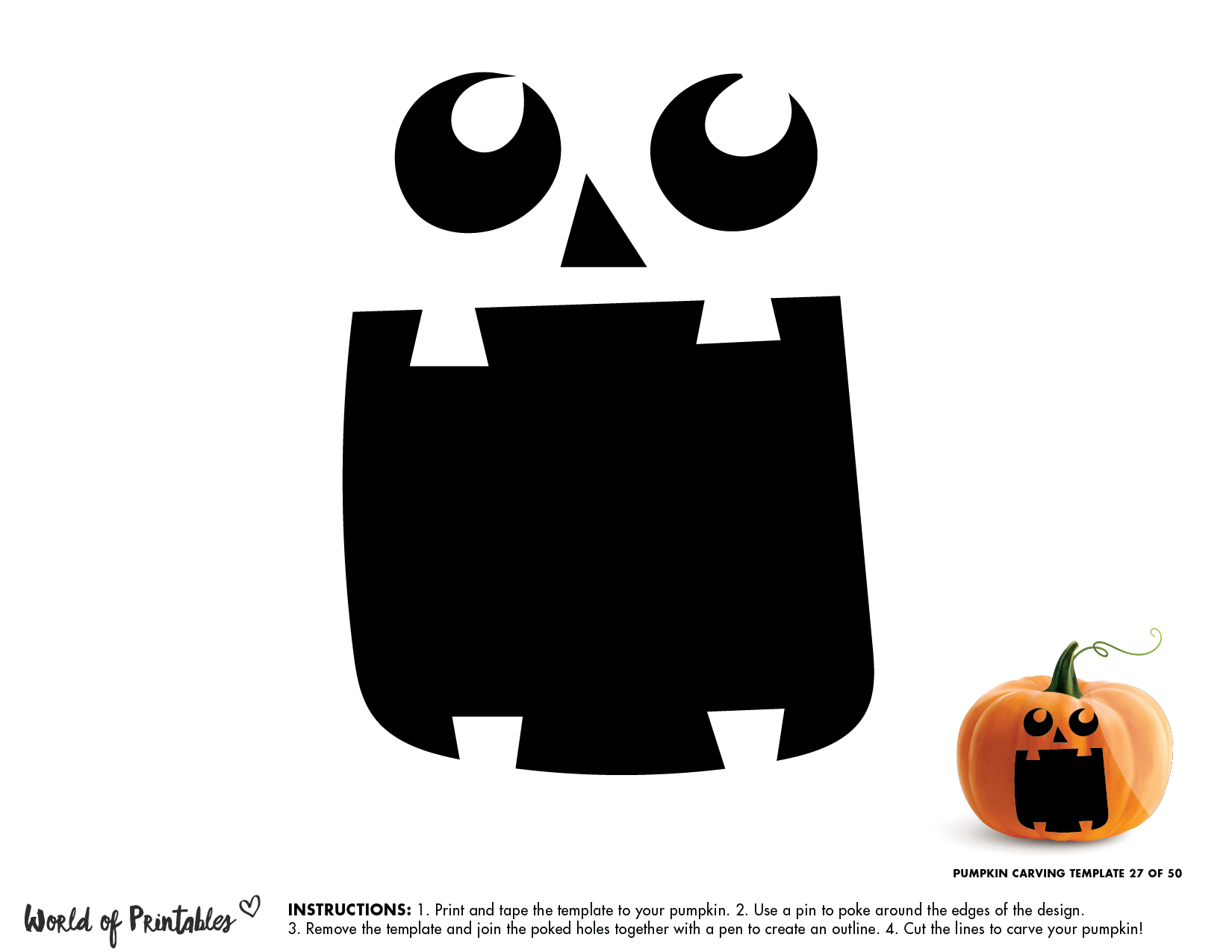 Pumpkin Stencils Free Printable Easy Funny