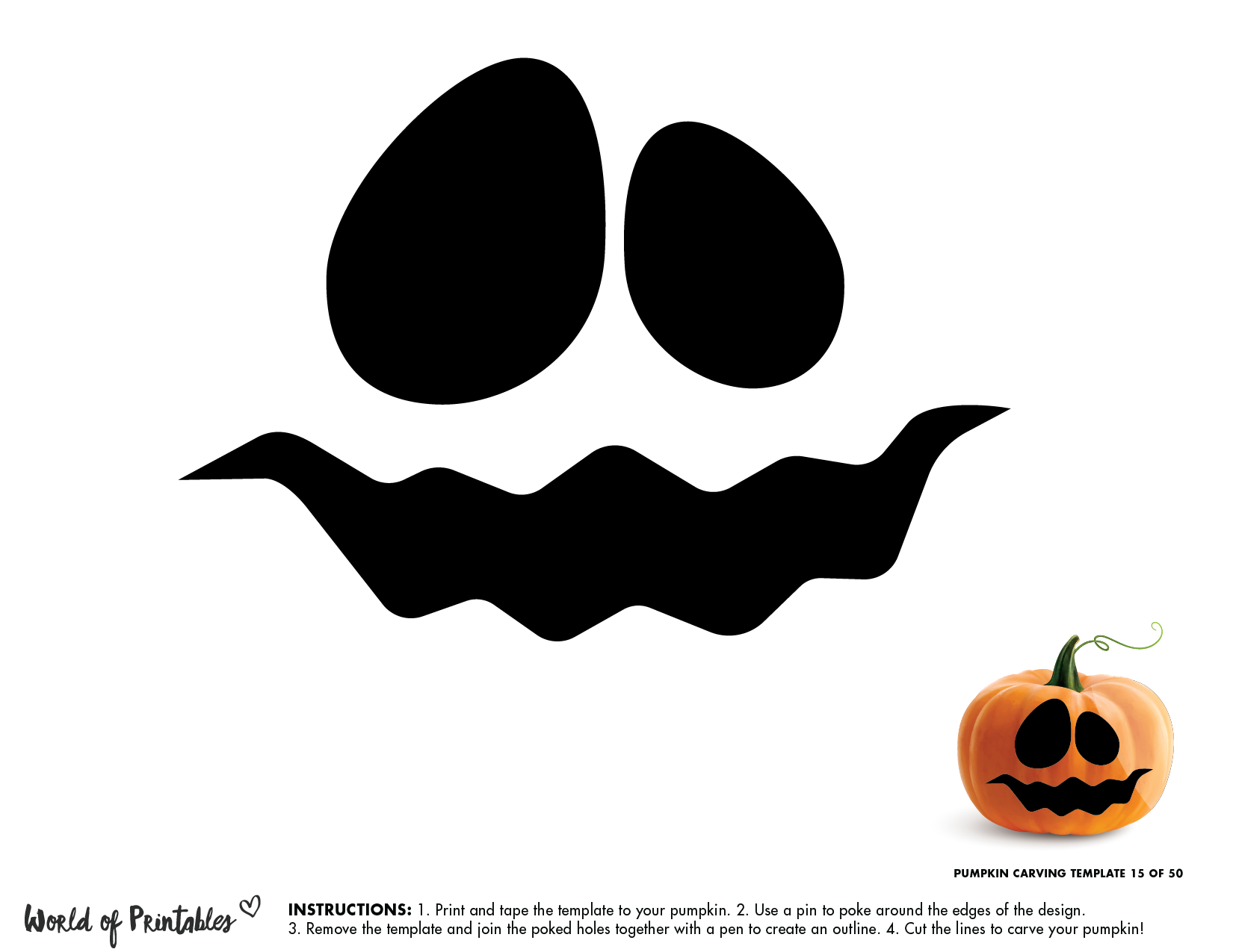 Free Printable Jack O'Lantern Stencils