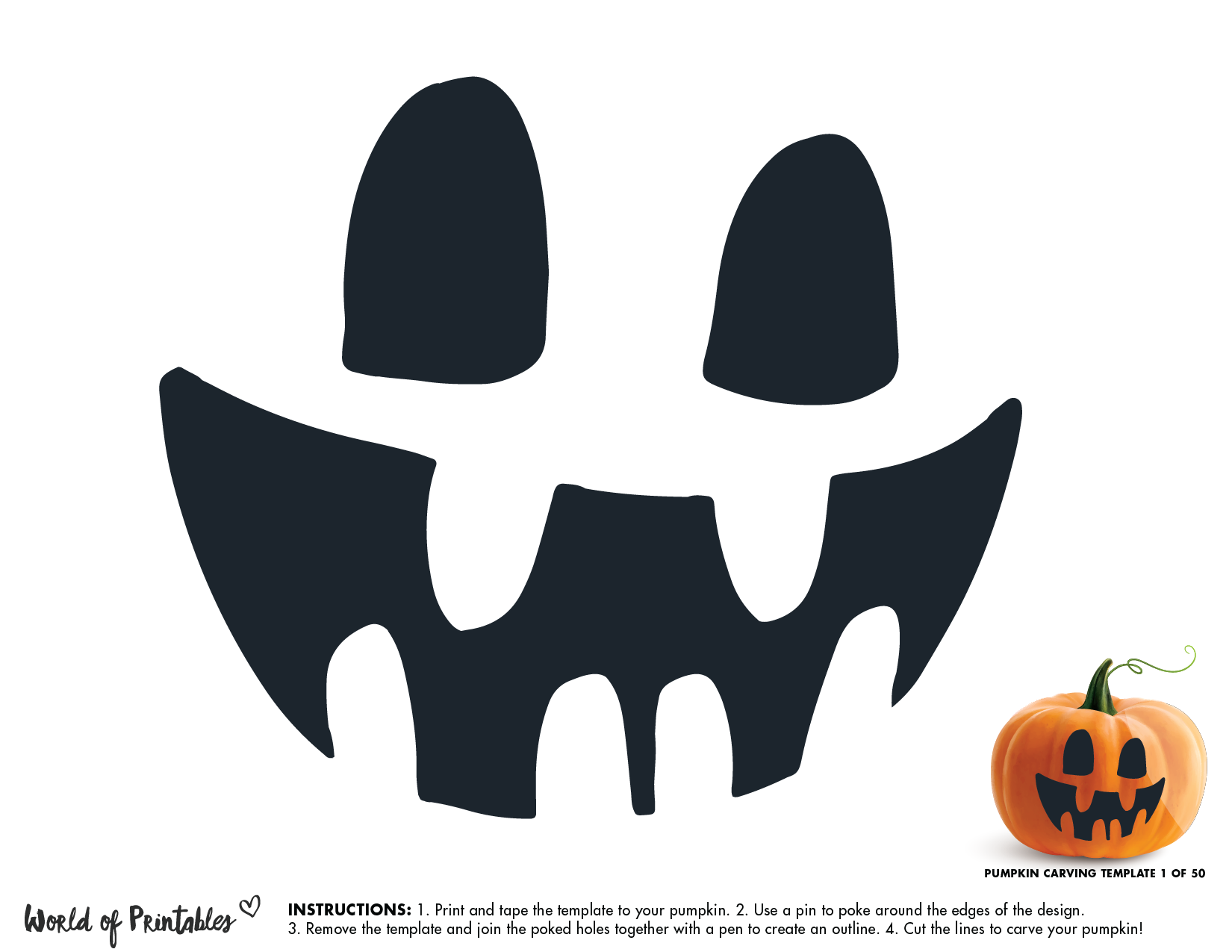 Pumpkin Carving Stencils Printable Free Et